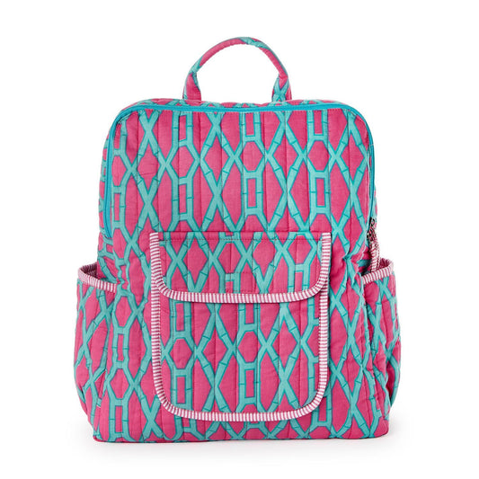 Preppy Bamboo Cotton Block Printed Back Pack