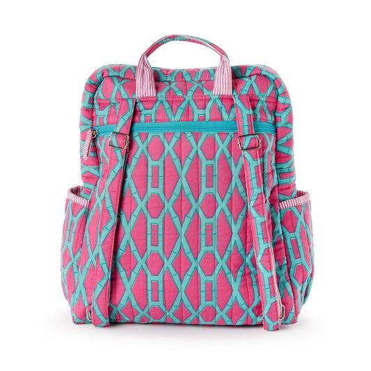 Preppy Bamboo Cotton Block Printed Back Pack