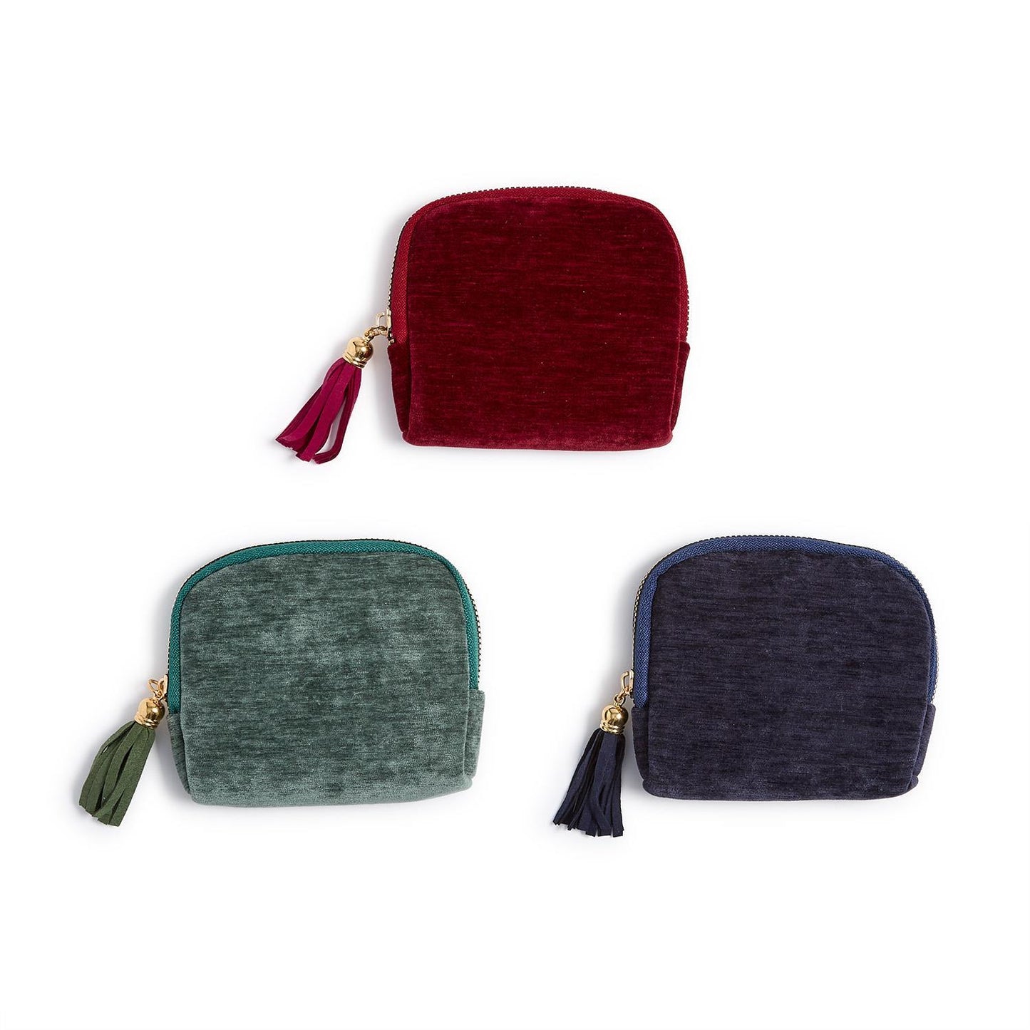 Velvet Pouch with Organized Interior