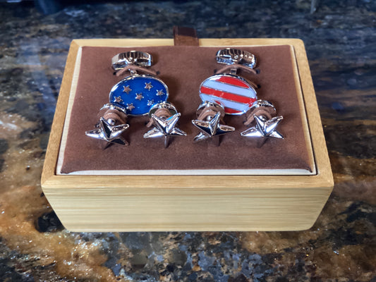 Red White And Blue Stud Set