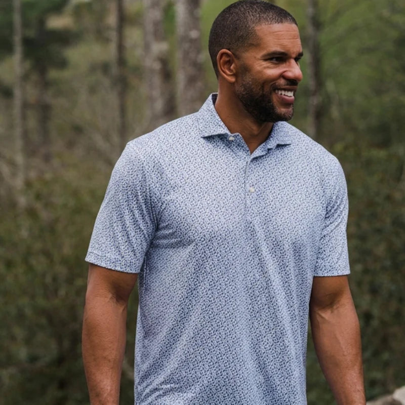 FOSSIL FORESTFALL PRINTED PERFORMANCE POLO