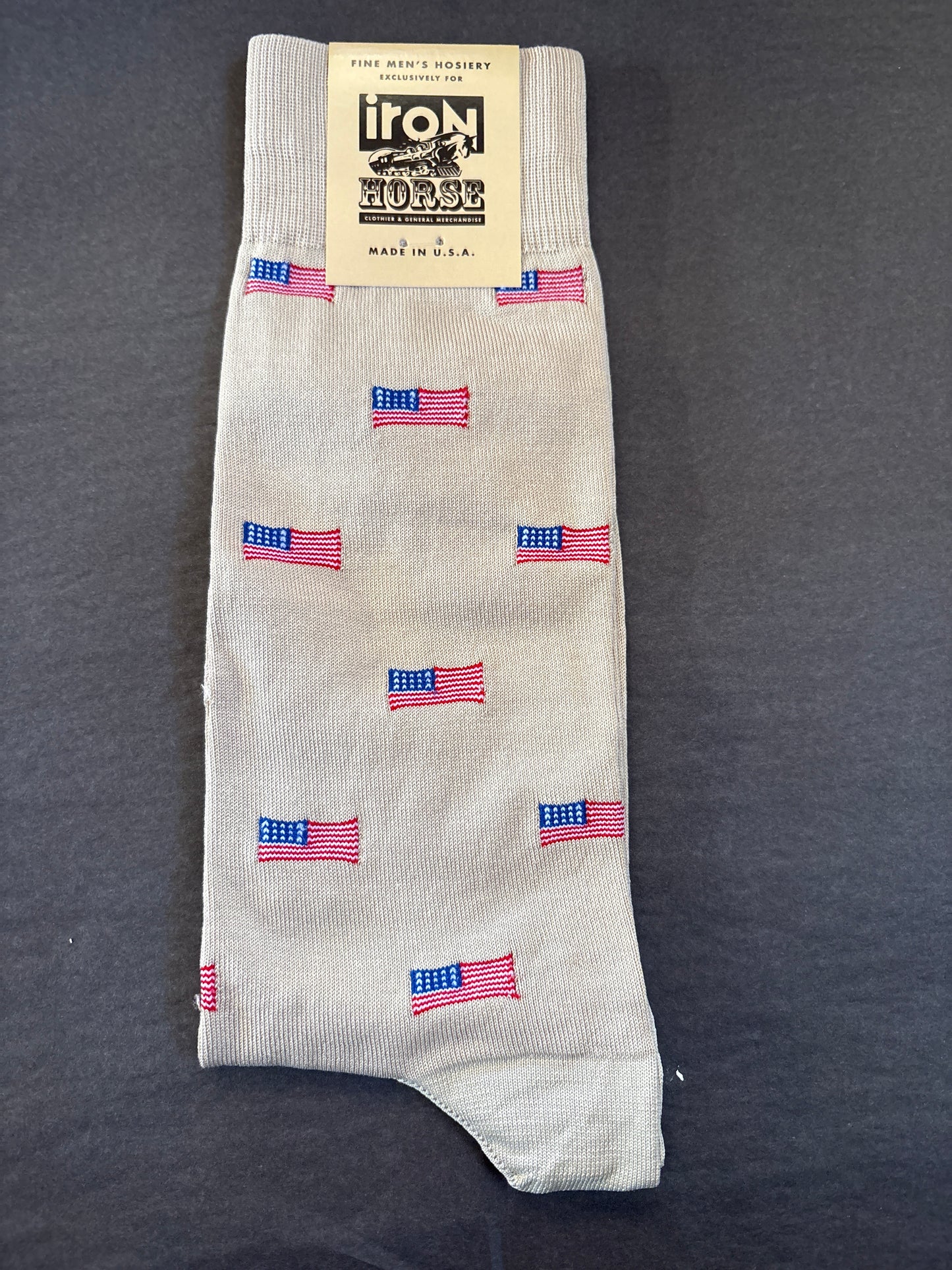 Tan With American Flag Socks