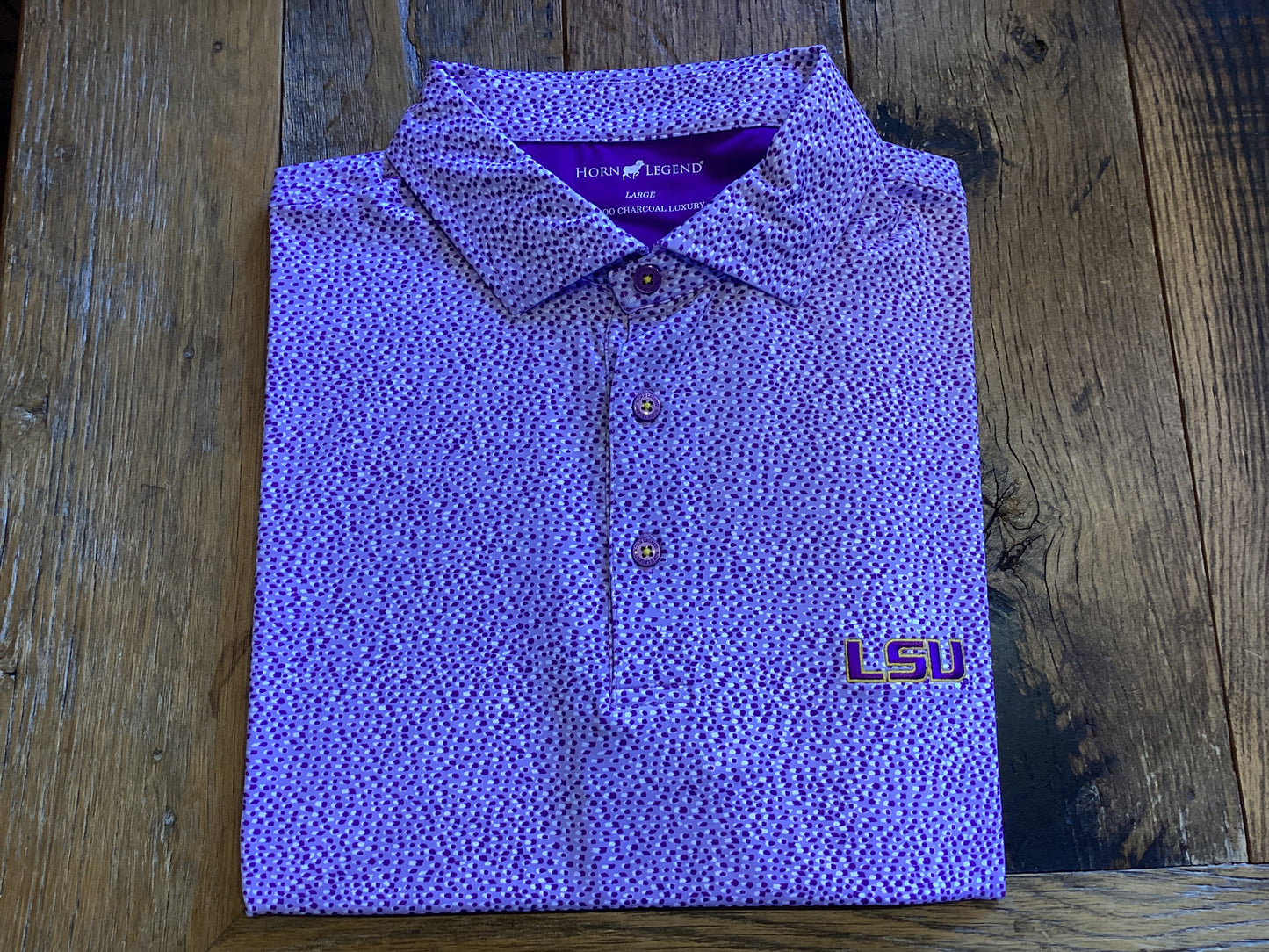 LSU Interlock Cheerdrop Polo - Lavender