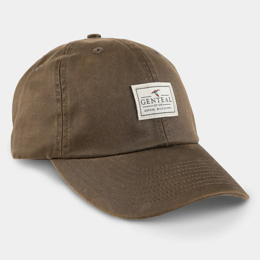 Brown Waxed Cotton Patch Hat