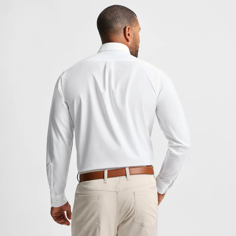 Spread Collar Cotton Sport Shirt