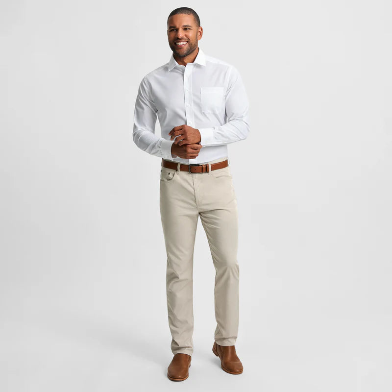Spread Collar Cotton Sport Shirt