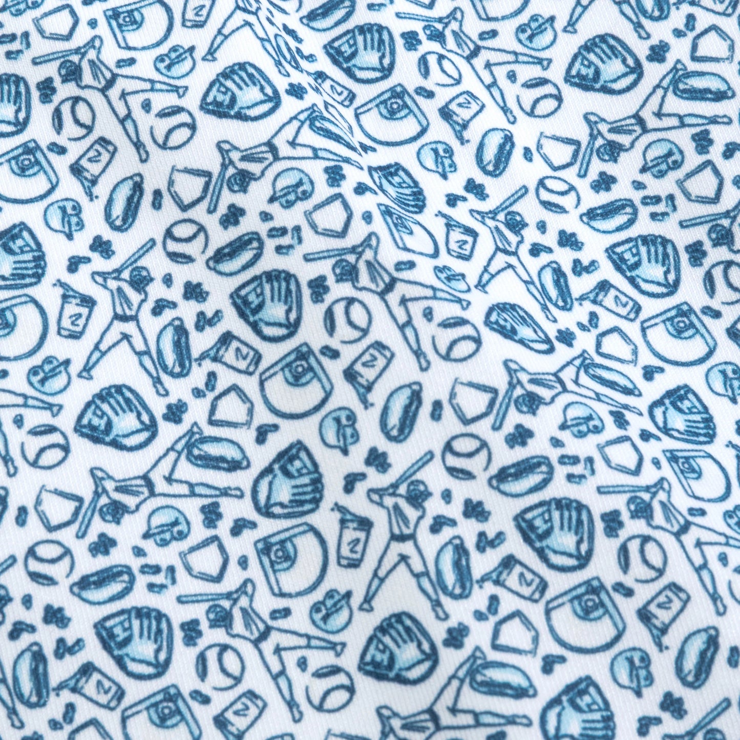 Navy Fastball Printed Performance Polo