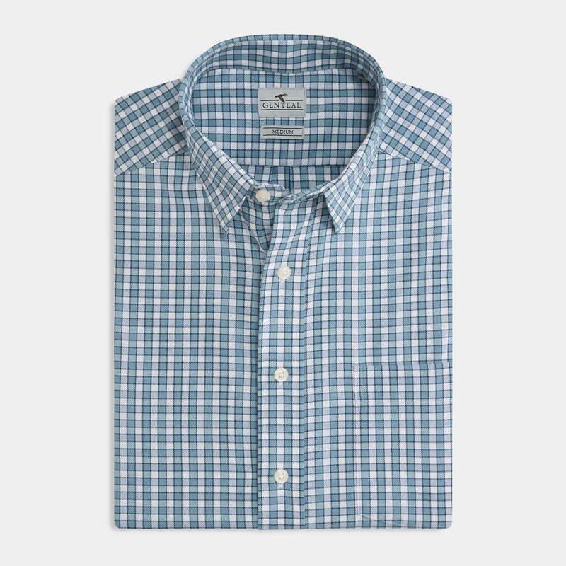 Colonial Blue Martins Royal Oxford Performance Sport Shirt