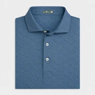 Blue Mirage Crosscut Printed Performance Polo