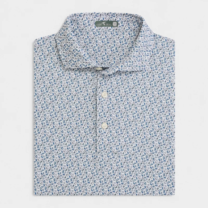 FOSSIL FORESTFALL PRINTED PERFORMANCE POLO