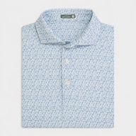 White Taproom Printed Performance Polo