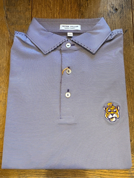 LSU Vault Jubilee Stripe Performance Polo