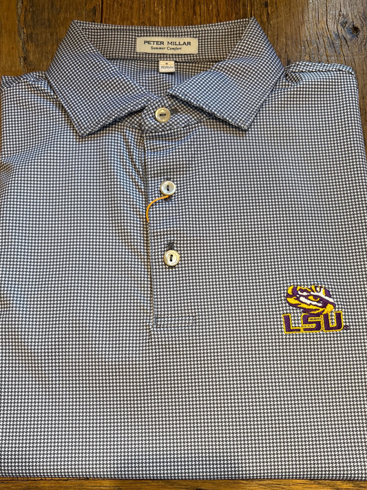 LSU Eye of the Tiger Border Performance Jersey Polo