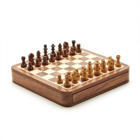 Magnetic Chess Set in Hand-Crafted Wooden Box