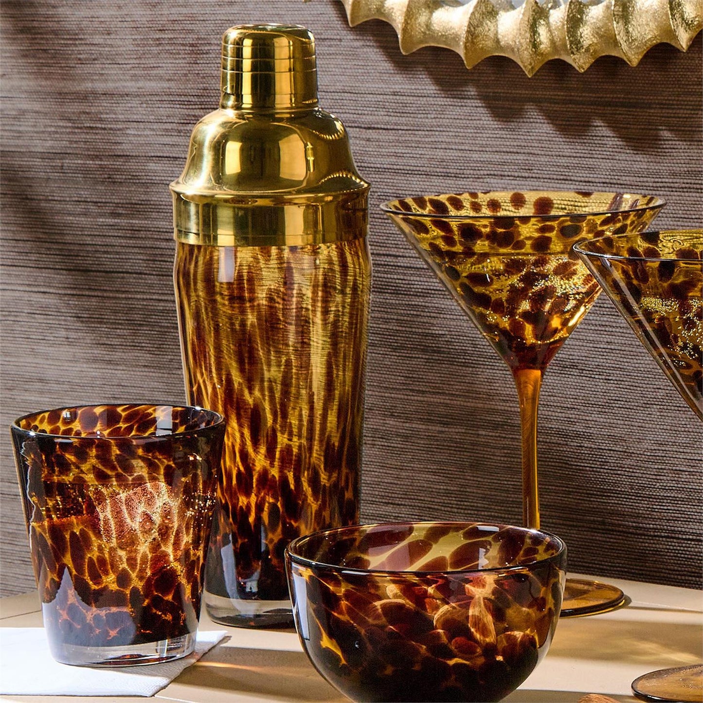 Tortoise Print Cocktail Shaker