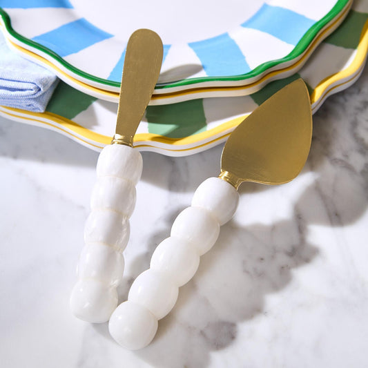 White Beaded Spreaders