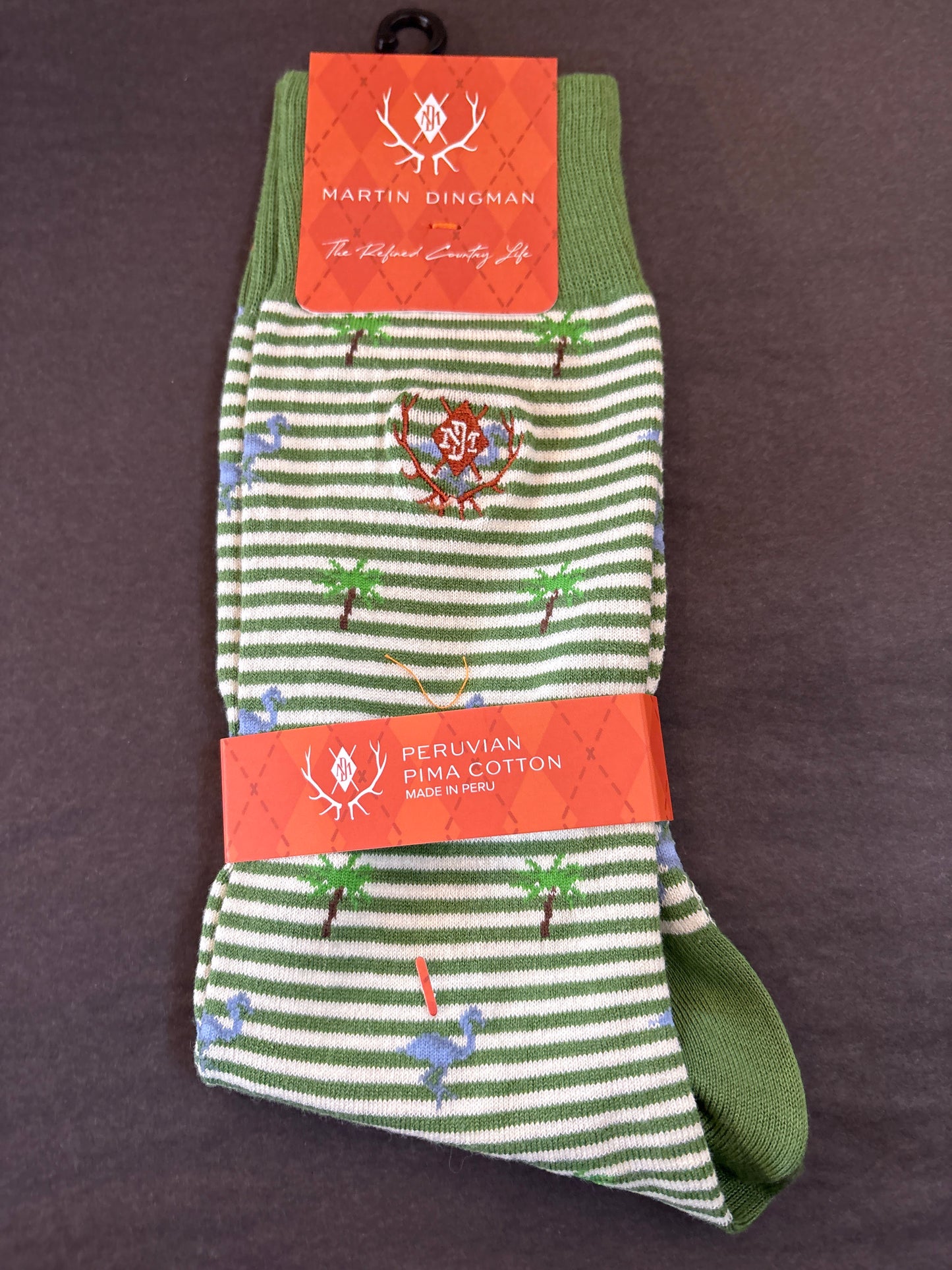 Tropical Stripe Peruvian Pima Cotton Socks