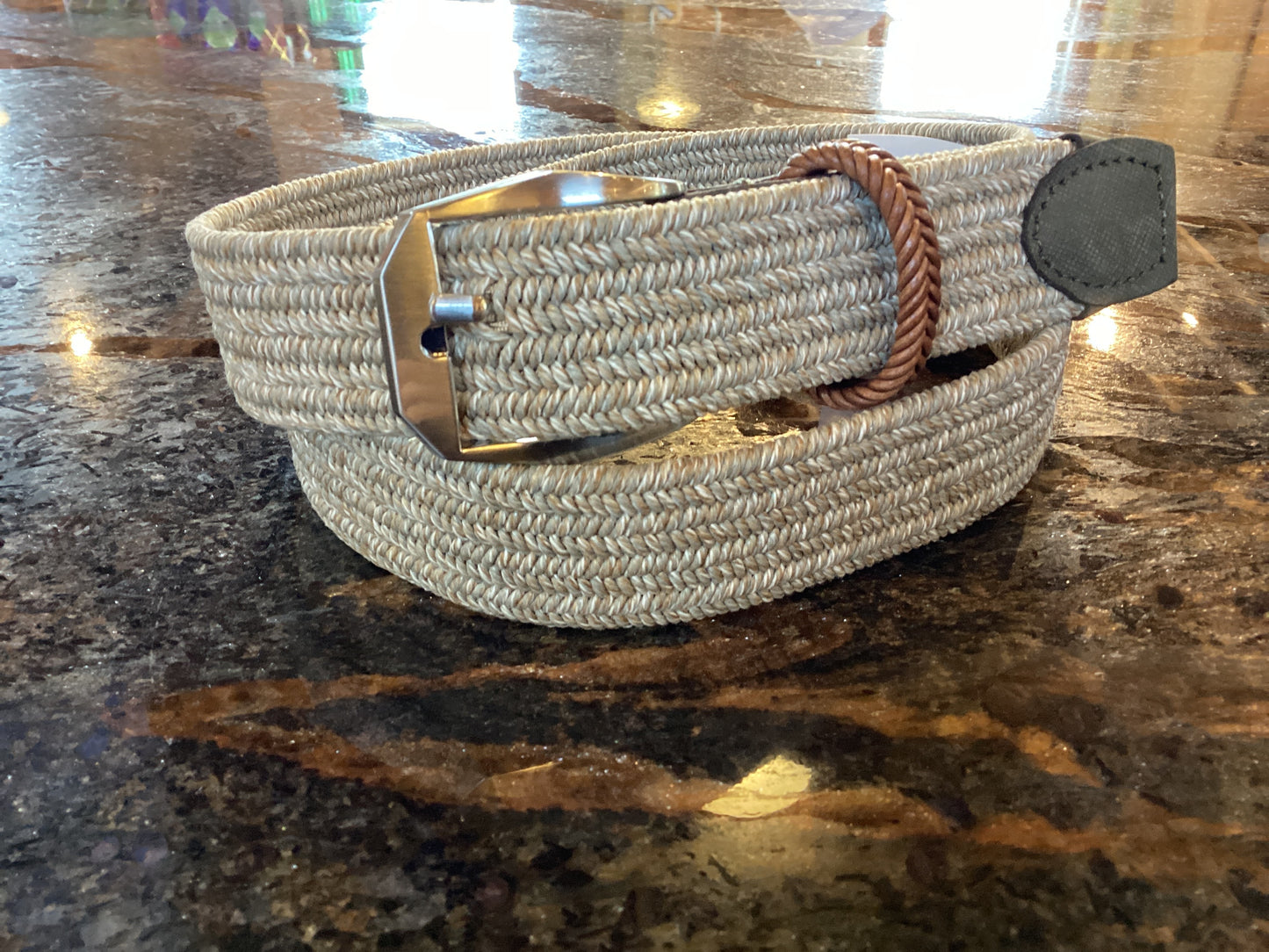Sarasota Braided Italian Linen and Elastic Belt