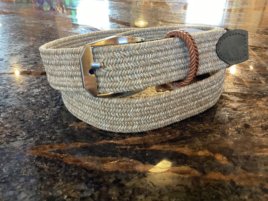 Sarasota Braided Italian Linen and Elastic Belt