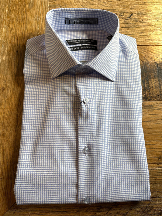 Textured Grid Check Dress Shirt