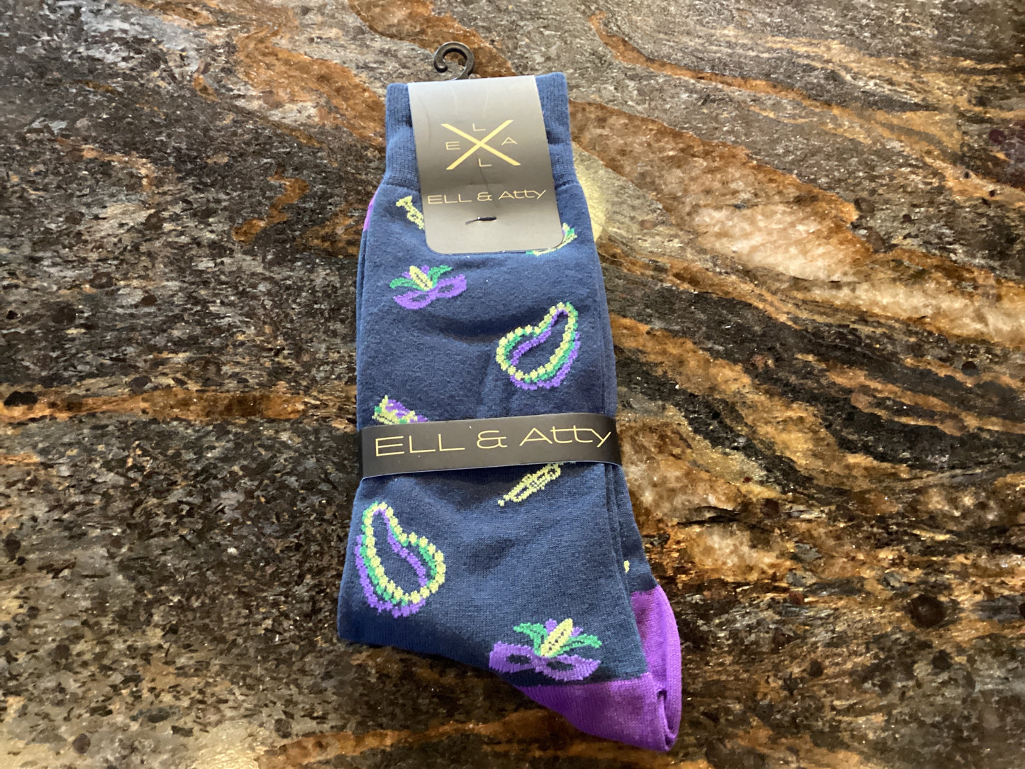 Mardi Gras Motif Socks