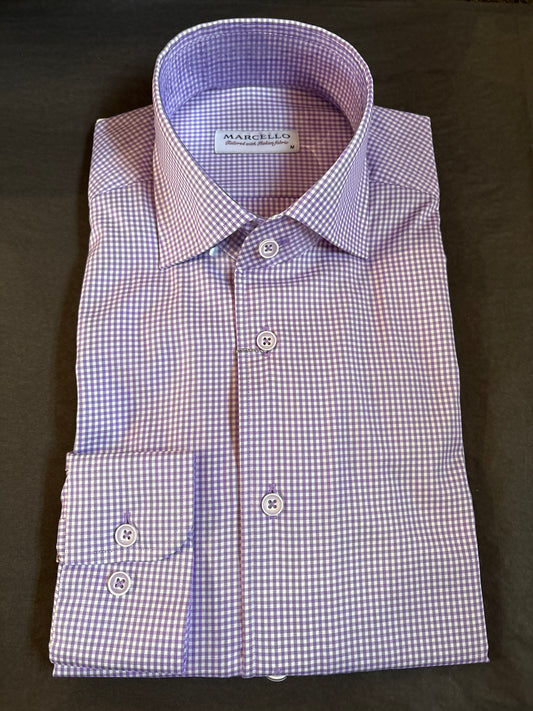 Lilac Gingham Marcello Sport Shirt