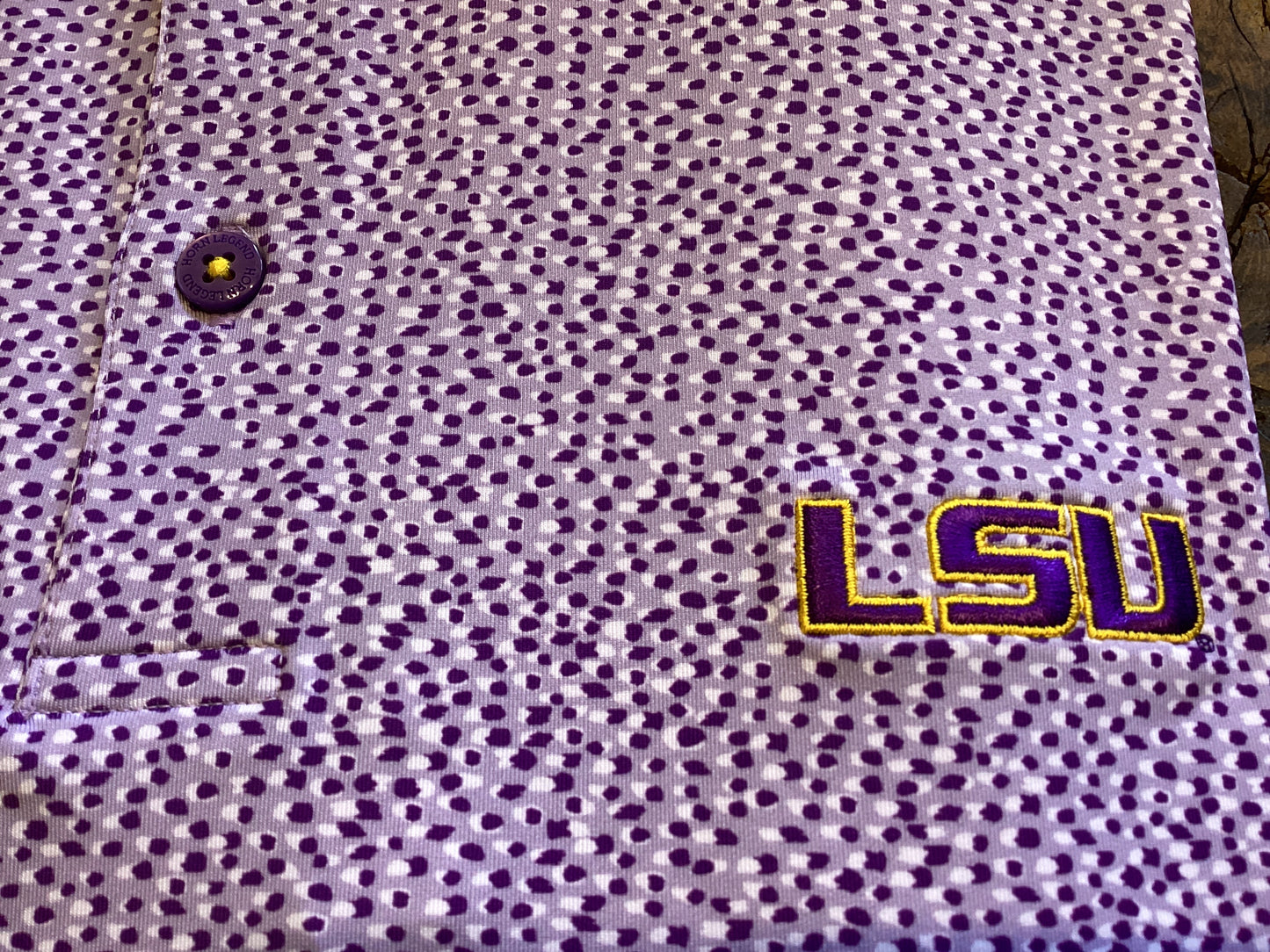 LSU Interlock Cheerdrop Polo - Lavender