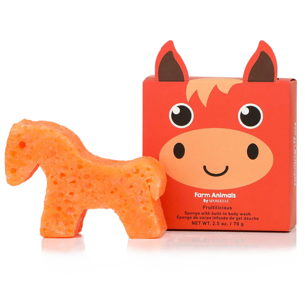 Sponge Farm Animals- Henry Horse 2.5 oz Spongelle