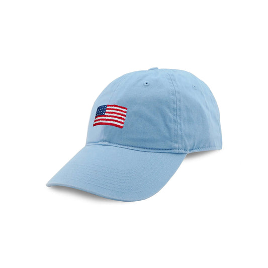 American Flag Hat Light Blue