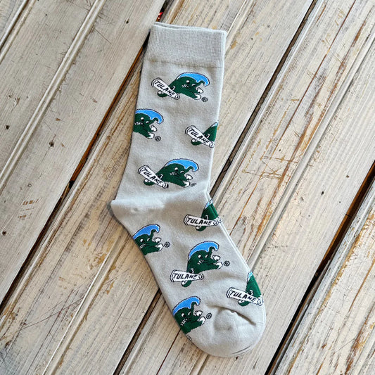 Tulane Angry Wave Sock