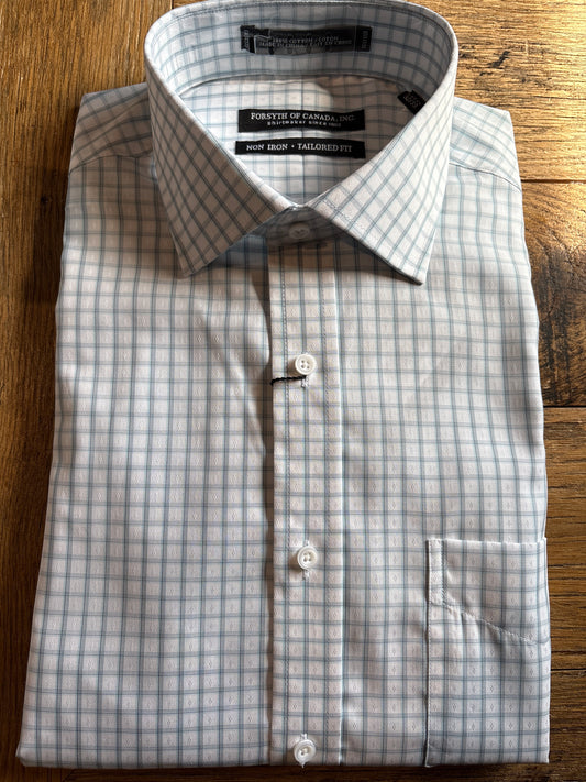 Dobby Grid Check Dress Shirt