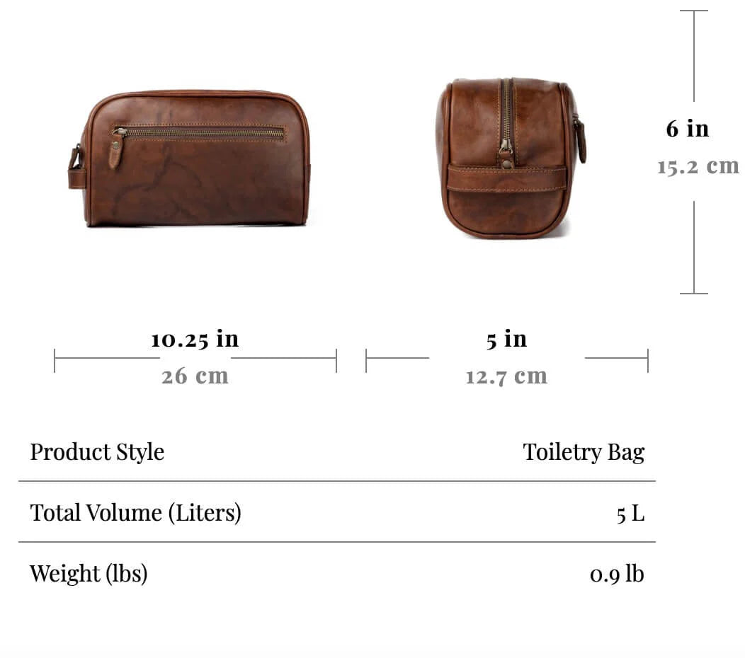 Benjamin Leather Toiletry Bag
