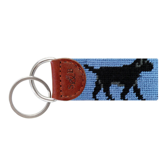 Black Lab Walking Key Fob