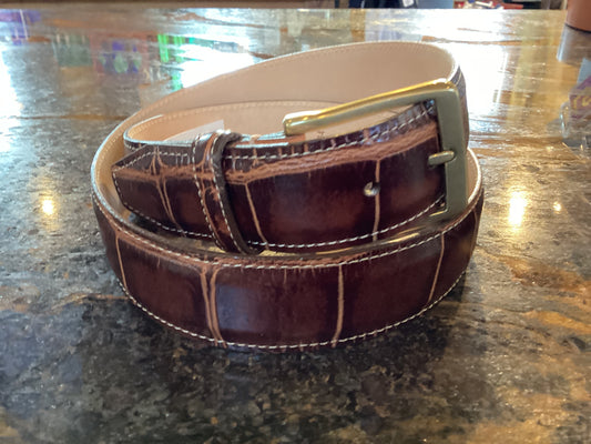 Justin Alligator Grain Leather Belt