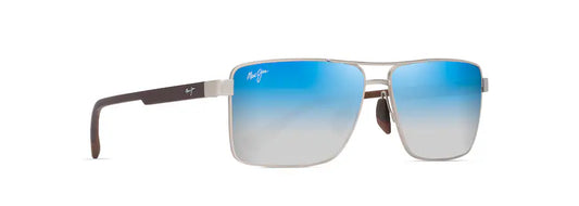 BLUE/SILVER PIHA Matte Silver with Brown