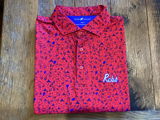 University of Mississippi Football Print Polo