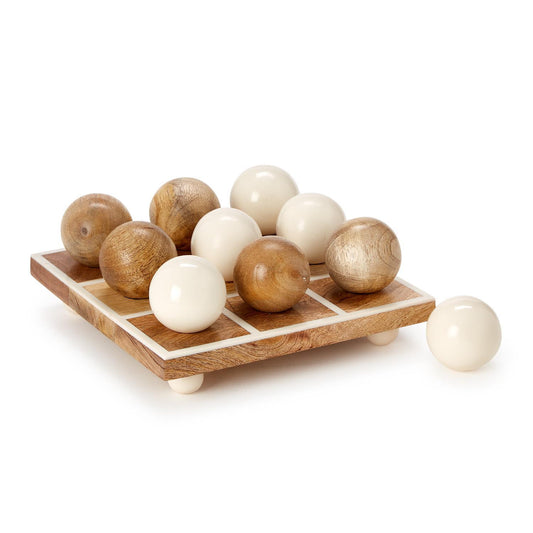 Footed Tic-Tac-Toe Game with Balls