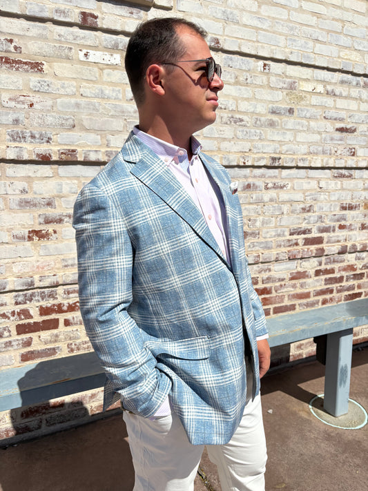 Woodbury Light Blue Check