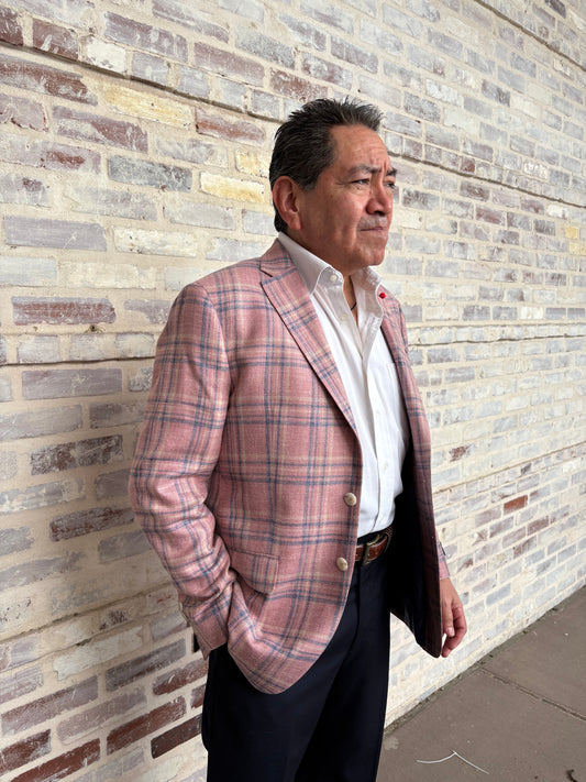 TailoRed Pink/Blue Check Sports Coat