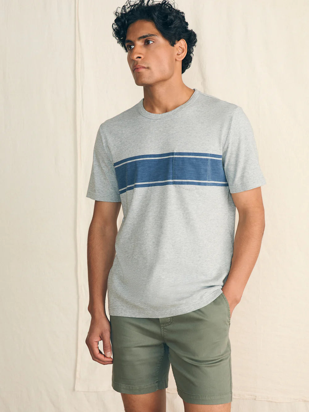 Surf Stripe Sunwashed Tee