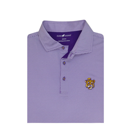 LSU Tigers 1955 Purple 1/24 Stripe Performance Polo