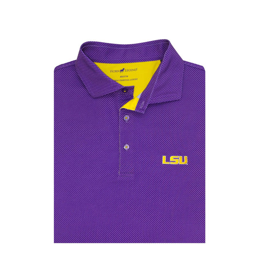 LSU Tigers Purple Dot Polo
