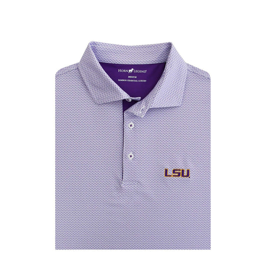 LSU Tiger Lavender Ripple Polo
