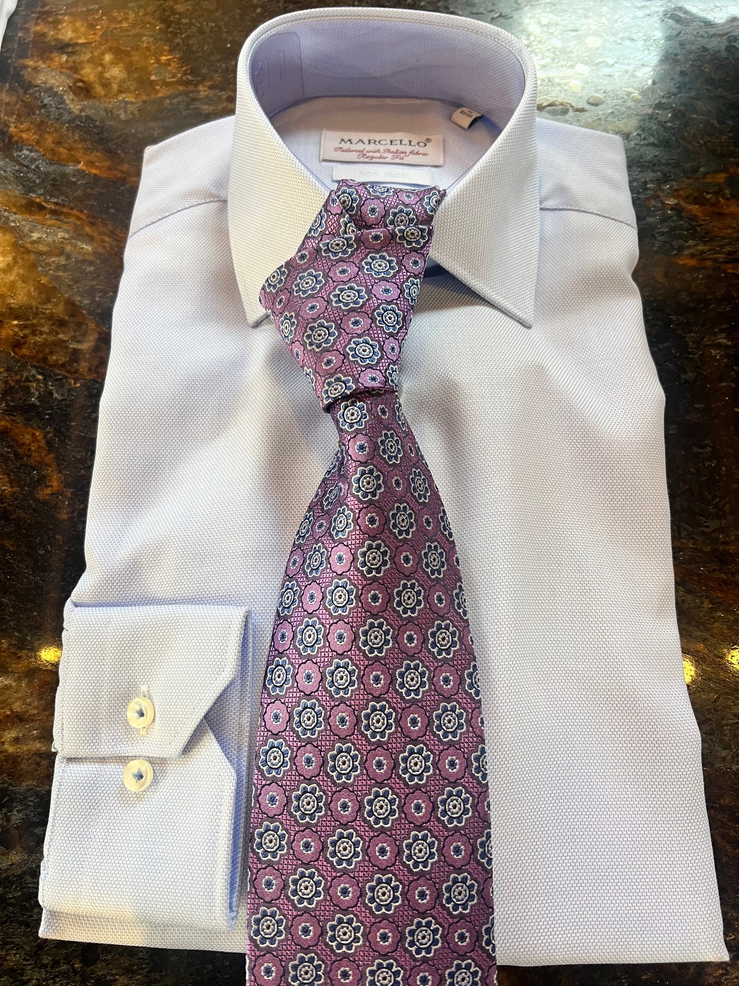 Bruno Piattelli Purple Floral Silk Tie