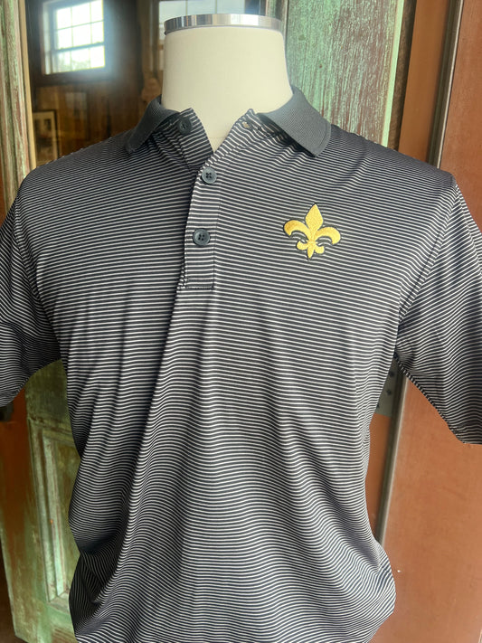 Fleur de Lis Micro Stripe Polo