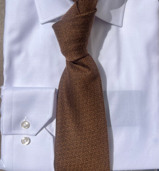 Brown Cashmere Wool Necktie