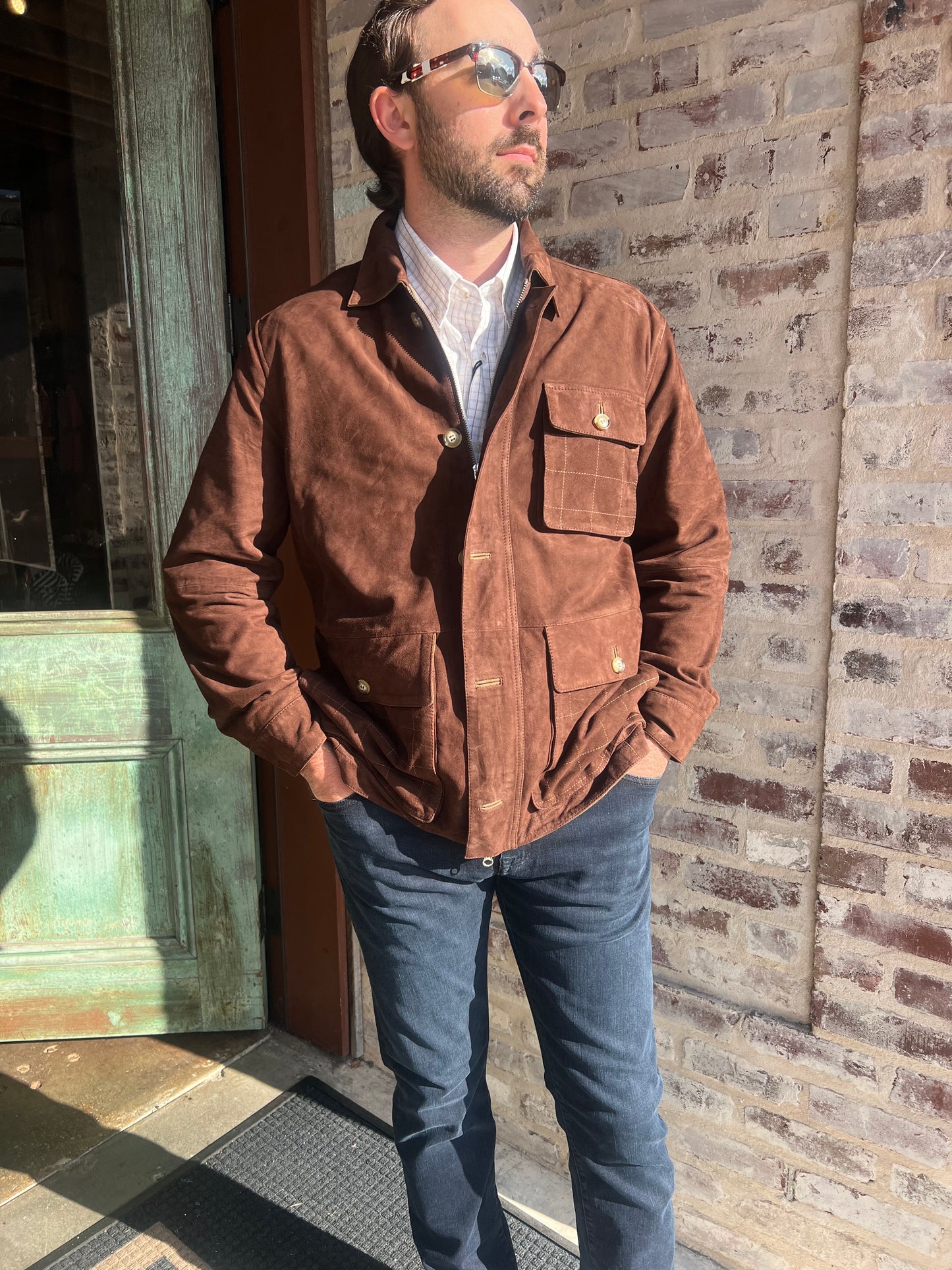 Greystone Lightweight Goat Suede Safari Jacket