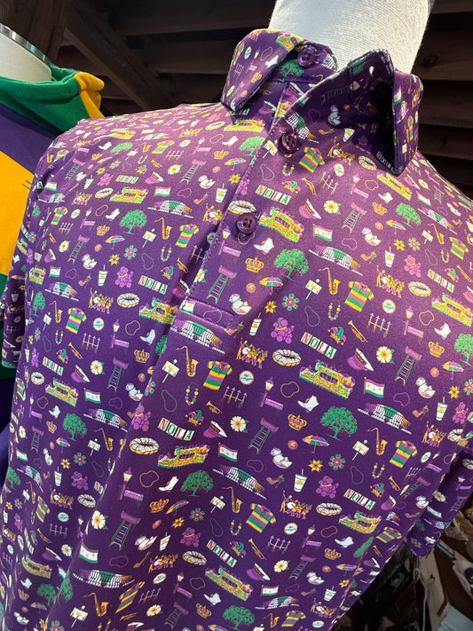 Mardi Gras Icon Performance Polo