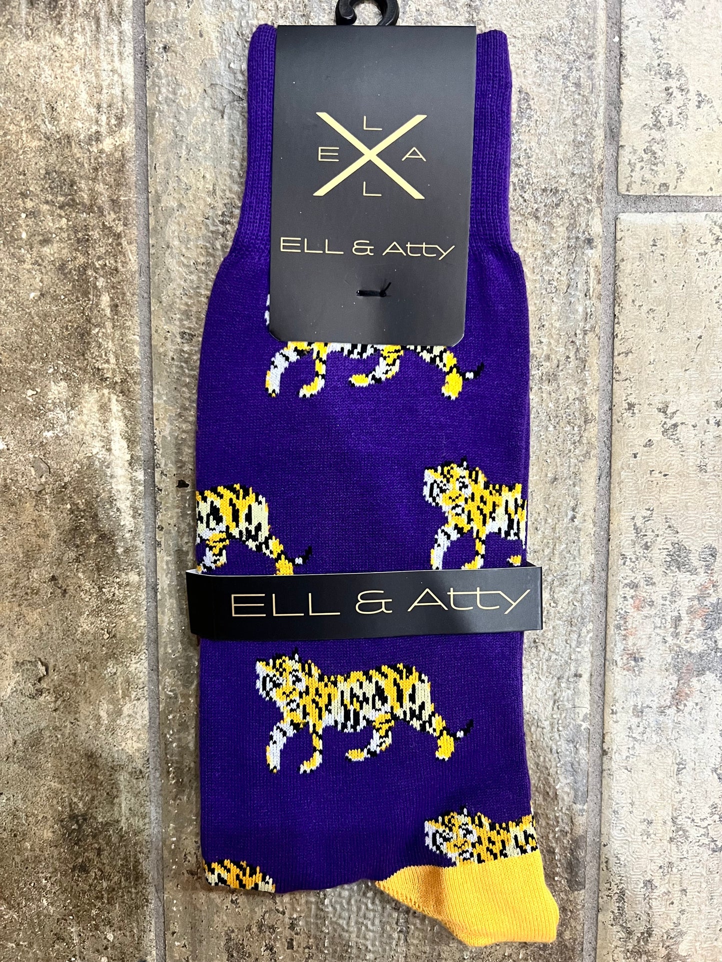 LSU - Tiger Motif Sock