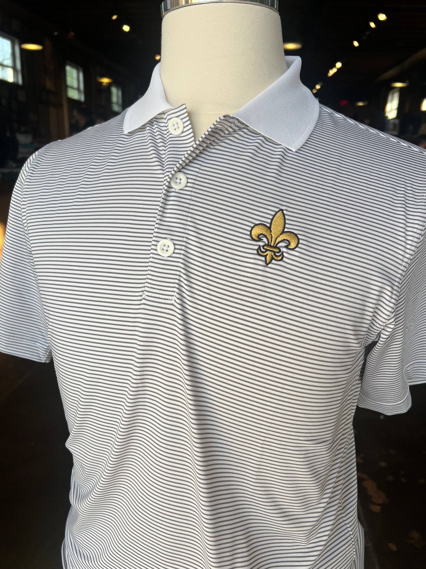 Fleur de Lis Performance Polo - White